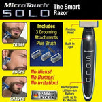 Micro Touch SOLO Rechargeable Trimmer Razor Shaver Edges Men W/ 3 PCS Combs Gift