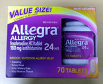 Allegra Allergy 24 HR Relief Tablets 180mg 70 tablets