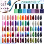 Lavender Violets 8ml Soak off UV LED Nail Gel Polish Color Base Top Coat Varnish